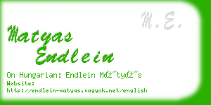 matyas endlein business card